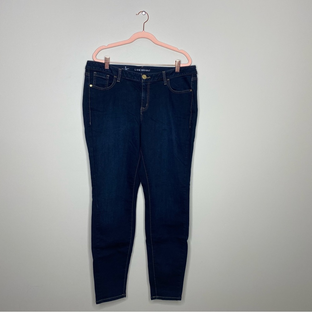 Lane Bryant Skinny Genius Fit Jeans Size 16 Dark Wash Denim